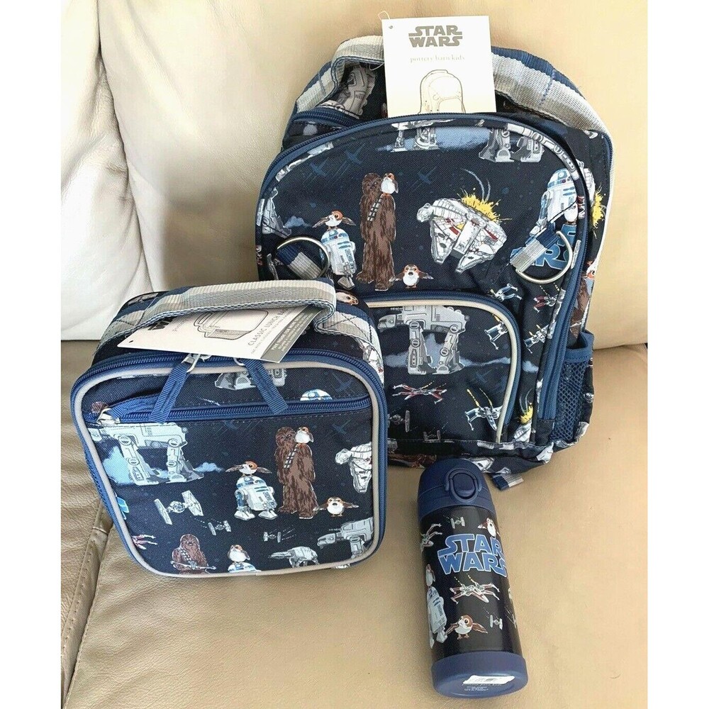 Pottery Barn school disney STAR WARS travel BACKPACK Solo Space+LUNCH+WATER  .